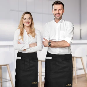 2 pièces Tabliers de Cuisine Taille Basse Imperméable