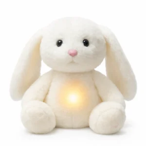Veilleuse Doudou Lapin Lumineux pour Bébé – Peluche Apaisante Nuit - Lumy