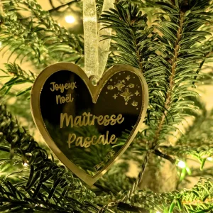 Joyeux Noël Maîtresse | Boule de Noël personnalisée - cadeau Noel maitresse, atsem, aesh, nounou