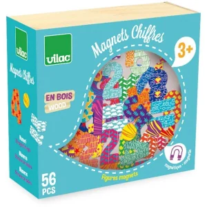 Vilac-Aimants en Bois - Chiffres || Vilac-Wooden Magnets - Figures