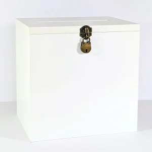 (LOT *4) Urne en bois blanc DIY | Urne mariage, PACS, fiançailles & autres occasions