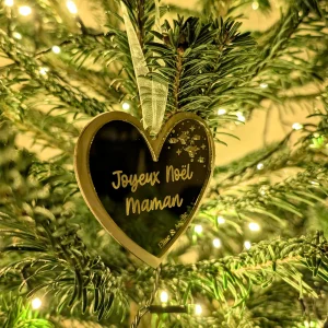 Joyeux Noël Maman | Boule de Noël personnalisée