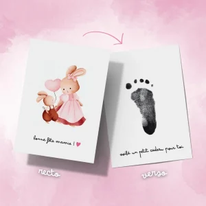 Carte Fête des Grand-Mères - Modèle Lapin