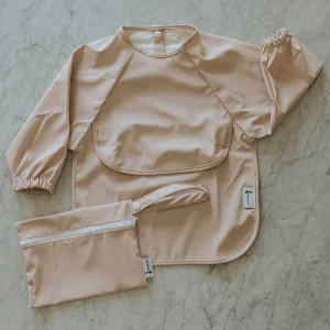 Micasso & Co. - Bavoir à Manches Longues -Rose Ballerine||Micasso & Co. - Long Sleeved Bib - Pink
