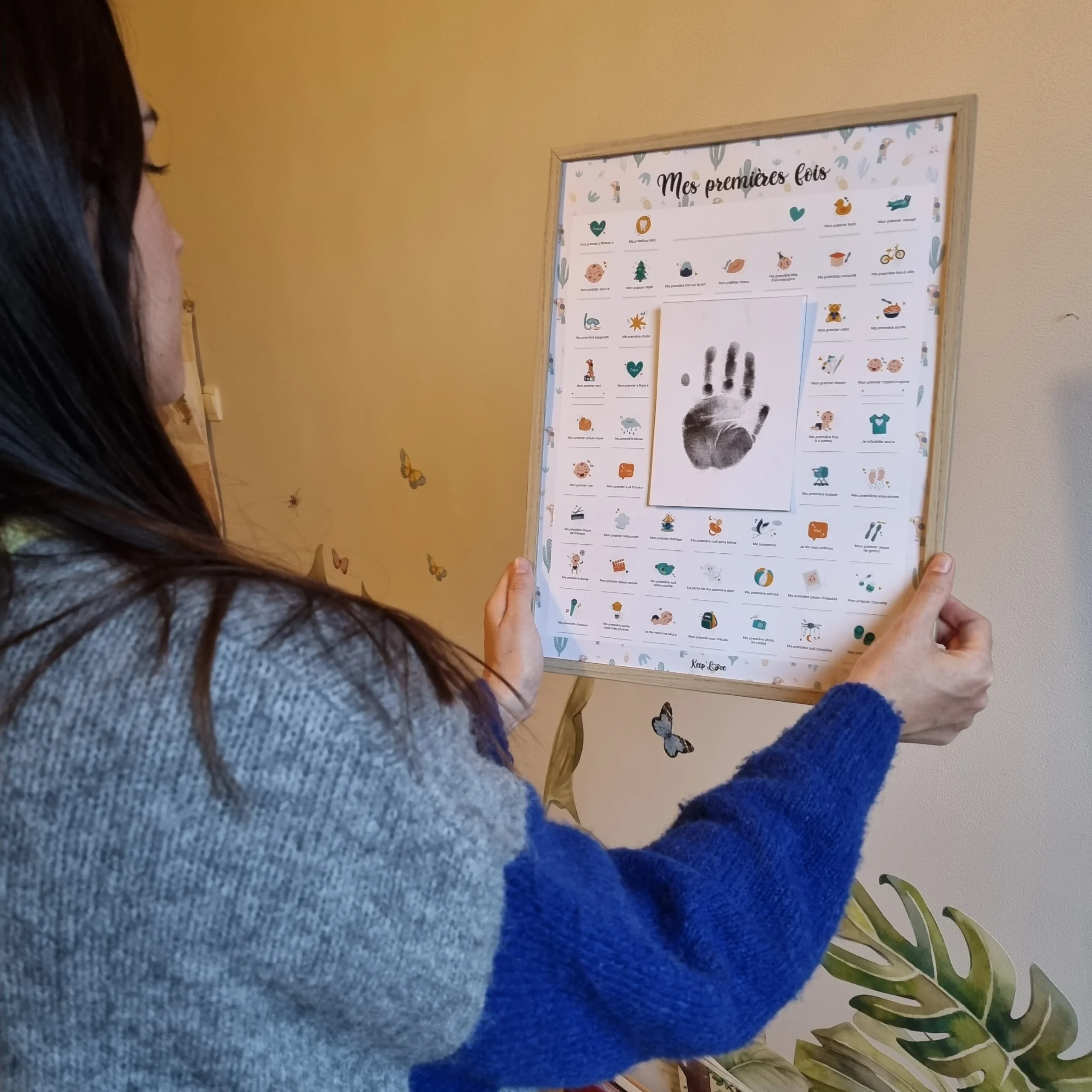 Coffret Cadre Beige “Mes Premières Fois” à tamponner – Thème Perroquet – Image 9