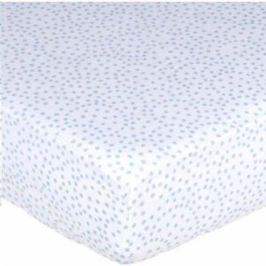 Pehr - Drap Contour - Lit de Bébé - Big Blue Pin Dot||Pehr - Crib Sheet - Big Blue Pin Dot