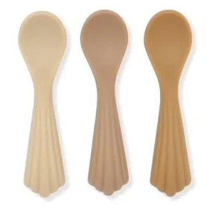Konges Slojd - Ensemble de 3 Cuillères en Silicone - Shell||Konges Slojd - 3 Pack Spoons Silicone - Shell