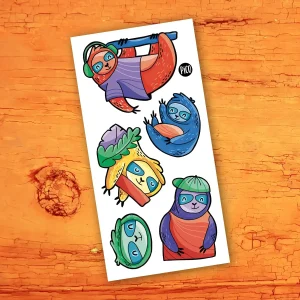 Pico Tatouage - Tatouages Temporaires  - Paresseux Cools ||Pico Tatouage - Temporary Tattoo - Cool Sloths