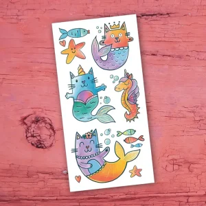 Pico Tatouage - Tatouages Temporaires - Les Chatsirènes||Pico Tatouage - Temporary Tattoos - The CatsMermaids