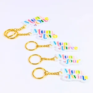 Porte-clés maman | Mum of one, Mum of two, Mum of three, Mum of four, Mum of twins | Cadeau maman - Porte clé maman - Cadeau fête des mères