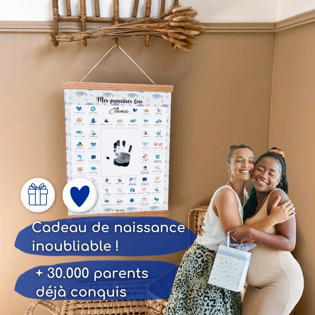 Coffret Cadre Beige “Mes Premières Fois” à tamponner – Thème Baleine – Image 5