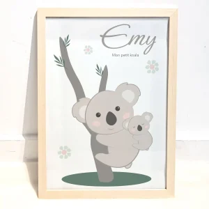 Affiche personnalisée koala et son petit – "Mon petit koala"