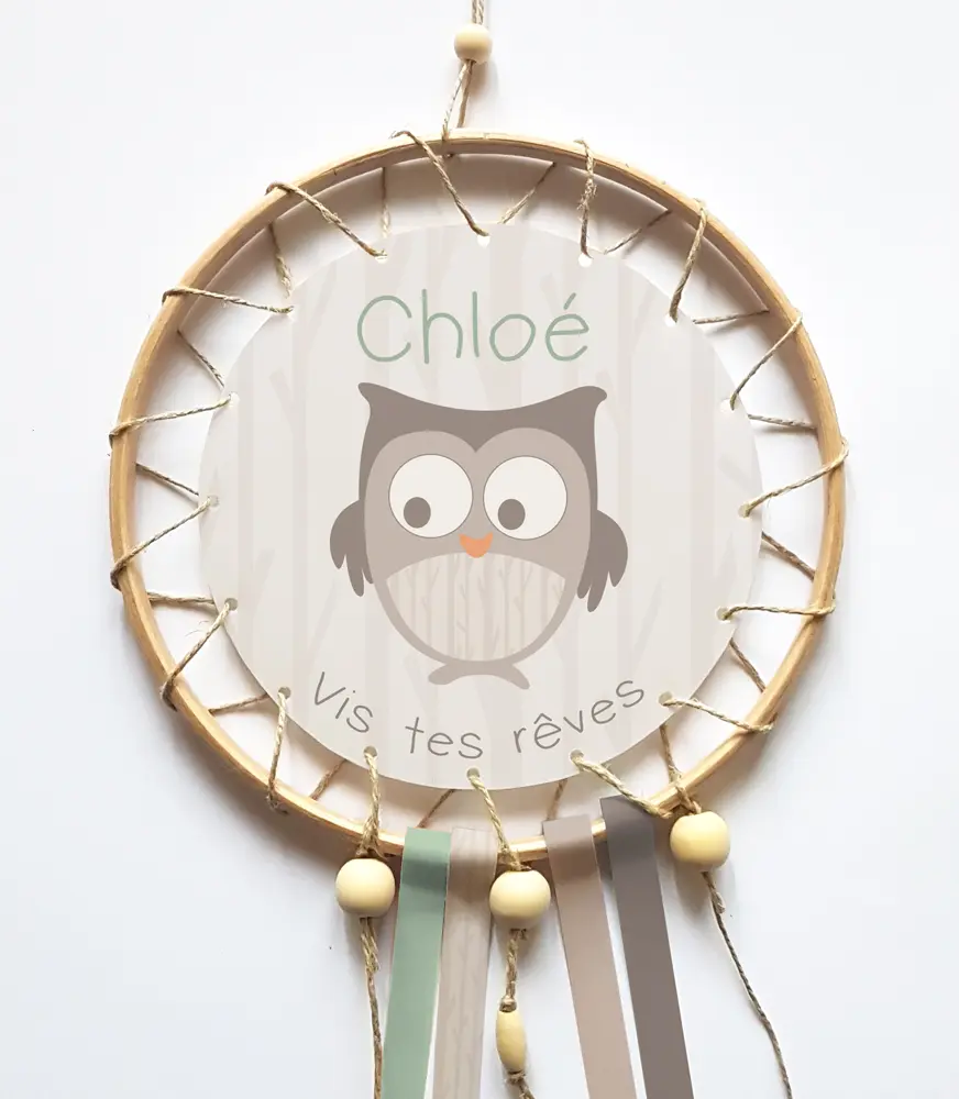 Attrape-rêves hibou de la forêt personnalisé – DIY ou prêt à suspendre
