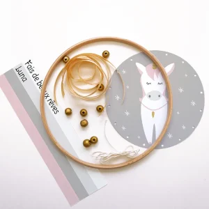 Kit DIY capteur de rêves personnalisé, licorne et étoiles