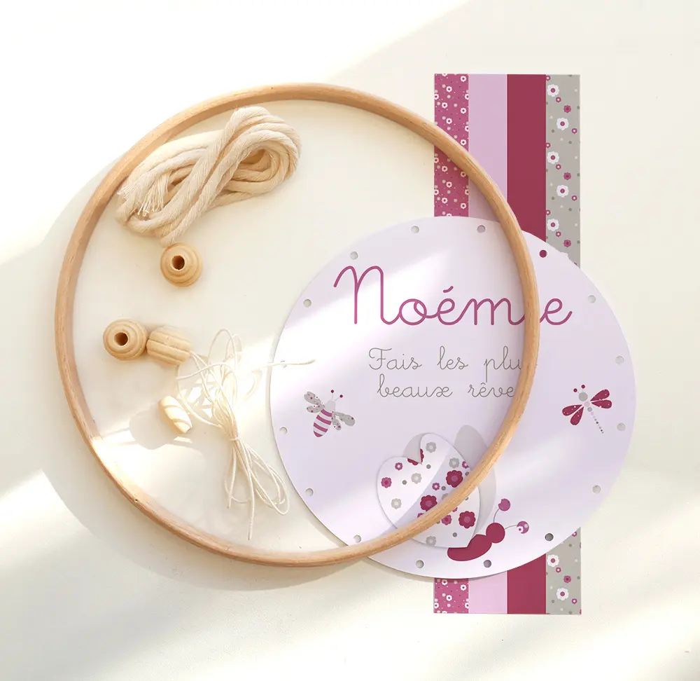 Kit capteur de rêve personnalisé papillons et jolies fleurs