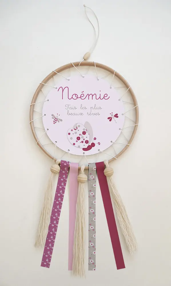 Kit capteur de rêve personnalisé papillons et jolies fleurs – Image 2