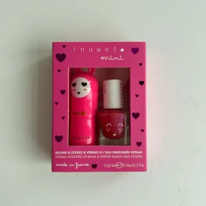 Inuwet -Duo Baume Vernis - Fuchsia | Inuwet  -Lip Balm Nail Polish Duo- Fuchsia