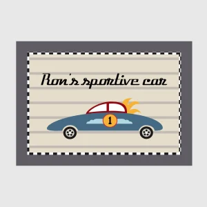 Affiche prénom "voiture sportive"
