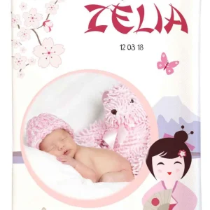 Carnet de santé photo personnalisé avec poupée kokeshi