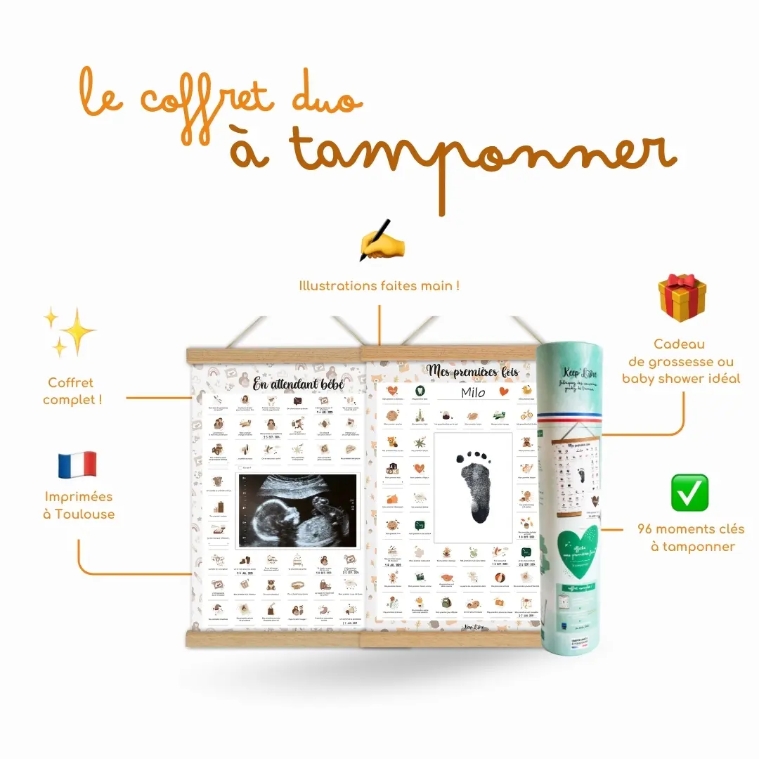 Coffret Cadeau Femme Enceinte – Affiches Duo Grossesse & Bébé (Renard) – Image 7