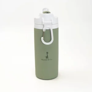 Micasso & Co. - Bouteille d'Eau en Silicone - Vert Tendre || Micasso & Co. - Silicone Water Bottle Soft Green