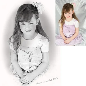 Portrait façon fusain