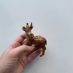 Camp Hollow - Porte Bougie d'Anniversaire - Cerf - Endommagé||Camp Hollow - Porcelain Cake Topper - Stag - Damaged