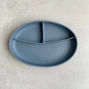 Micasso & Co. - Assiette Divisé en Silicone - Bleu Majestueux||Micasso & Co. - Divised Plate - Bleu Majestueux