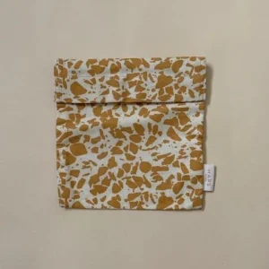 HAPS Nordic - Sac à Sandwich - Motif Terrazzo Moutarde||HAPS Nordic - Sandwich Bag - Terrazzo Pattern Mustard