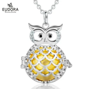 bola de grossesse 20mm hibou écaille argenté