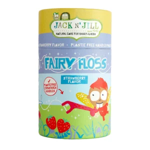 Jack N' Jill - Bâtons de Soie Dentaire - Saveur de Fraise||Jack N' Jill - Fairy Floss - Strawberry Flavor