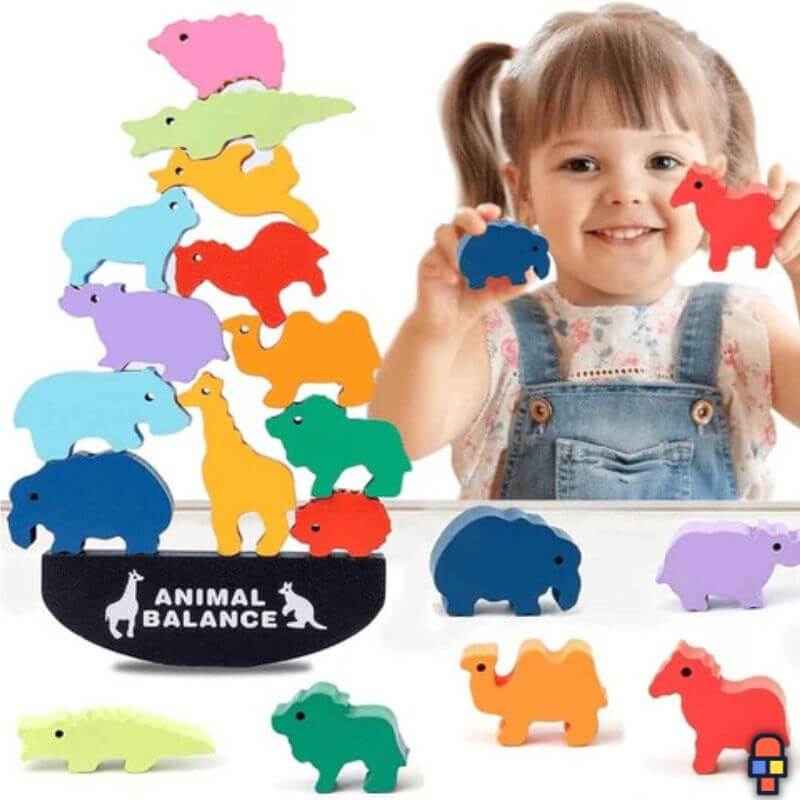 Jeu de construction en bois | ÉquiliZoo