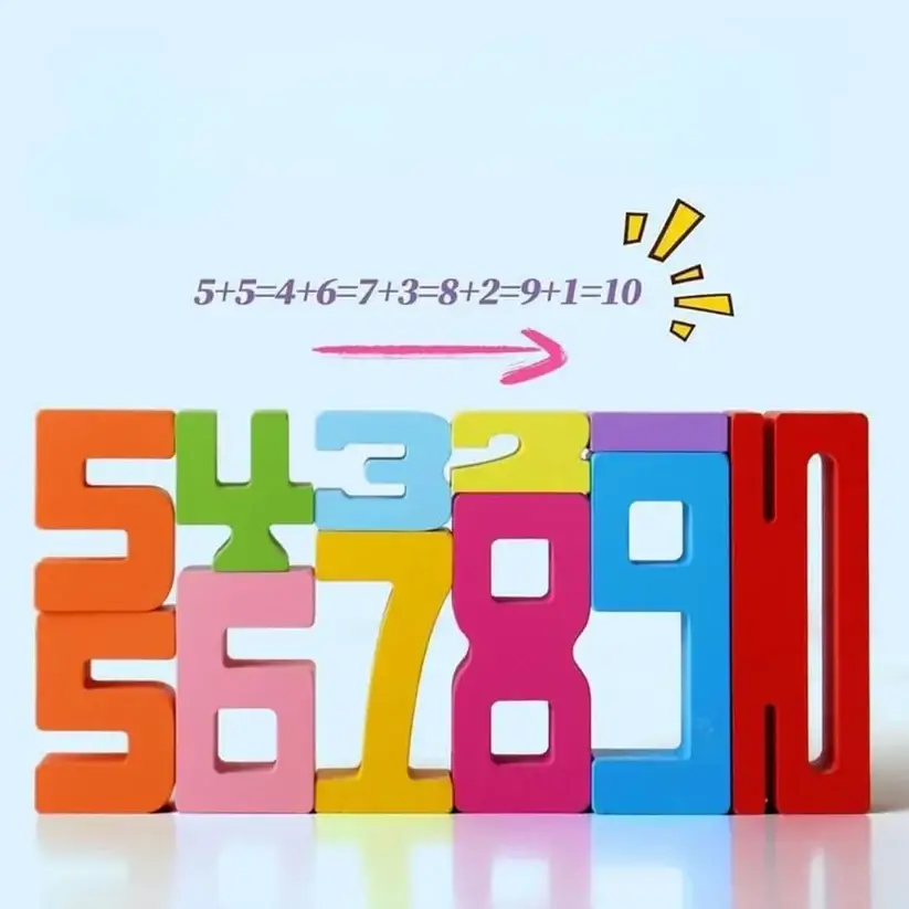 Jeu de construction en bois | Chiffres en Équilibre – Image 8