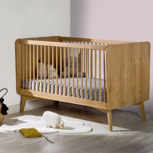 Lit bébé à barreaux transformable en petit lit VINTAGE 70x140cm