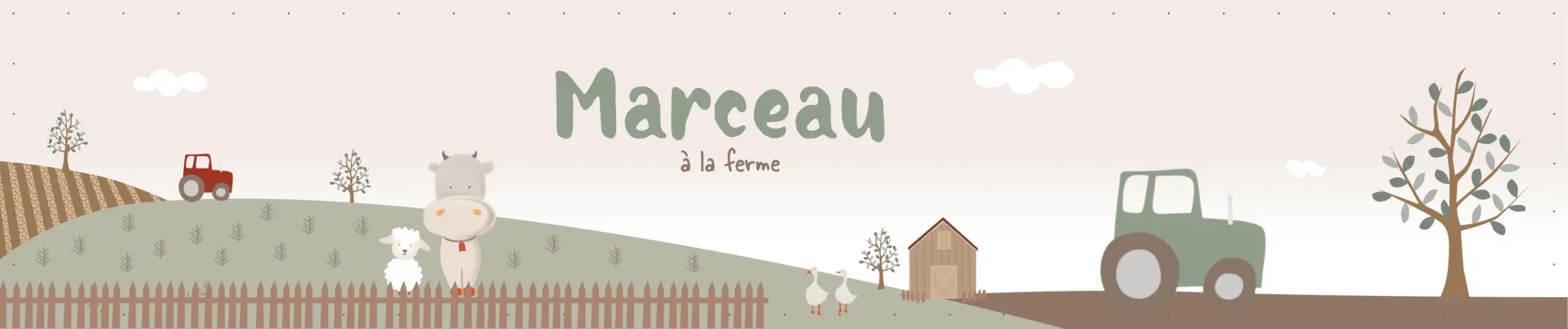 Luminaire enfant personnalisé – Thème ferme et animaux de la campagne – Image 3