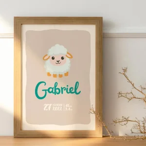 Affiche personnalisée Mouton Vintage