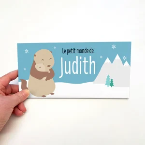 Plaque de porte marmotte personnalisée – Thème montagne