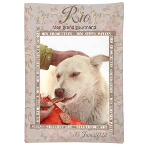 Pochette carnet de santé pour chien gourmand à personnaliser