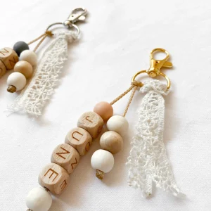 Porte-clés en perle personnalisé