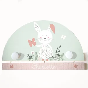 Porte manteau lapin bohème personnalisé – Une déco tendre et pratique