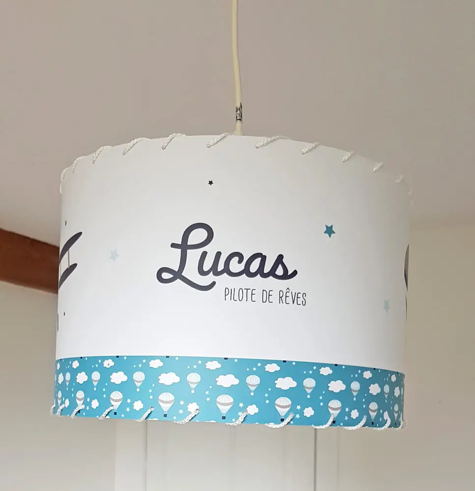 Luminaire enfant personnalisé – Thème aviateur et voyage ✈️ – Image 3
