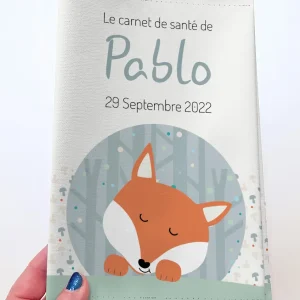 Protège carnet de santé bébé renard