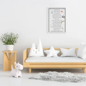 Les règles de la maison et dessins enfantins