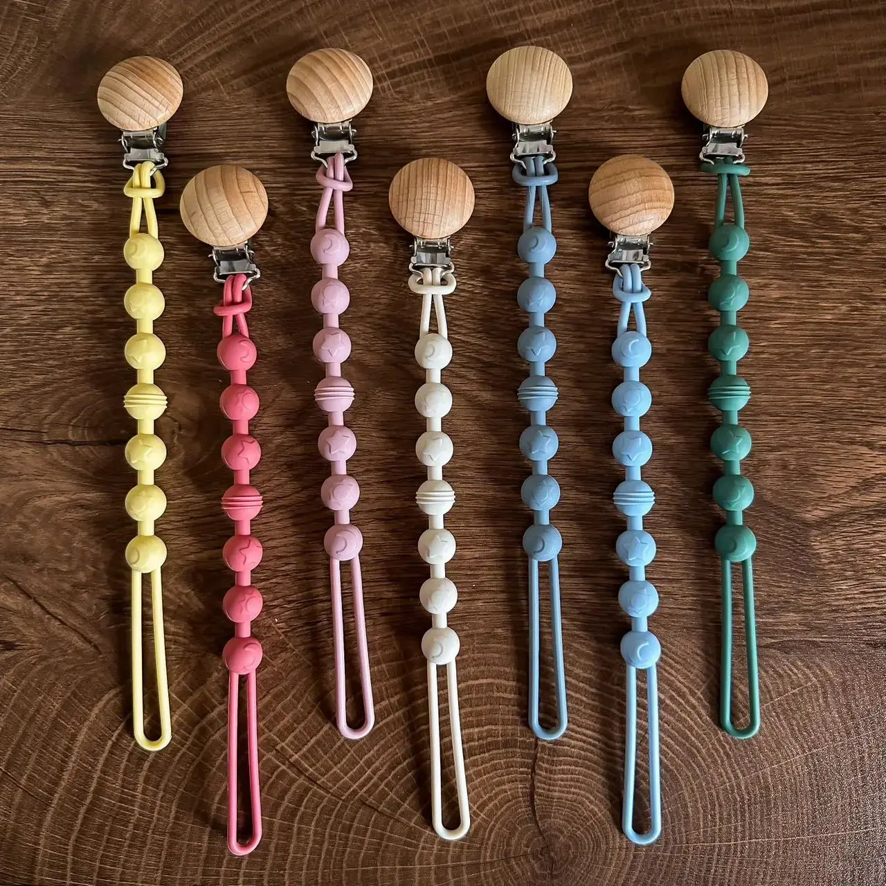 Attache tetine - Attache sucette - Bois