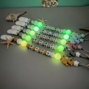 Attache tetine personnalisable - Réfléchissant - Design Cerf