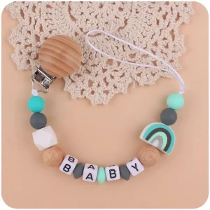 Attache tetine - Attache sucette - Arc en ciel