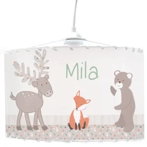 Plafonnier personnalisable des animaux de la forêt