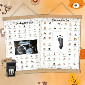 Coffret Cadeau Femme Enceinte – Affiches Duo Grossesse & Bébé (Renard)