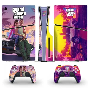 Autocollant PS5 Slim Disc GTA 6