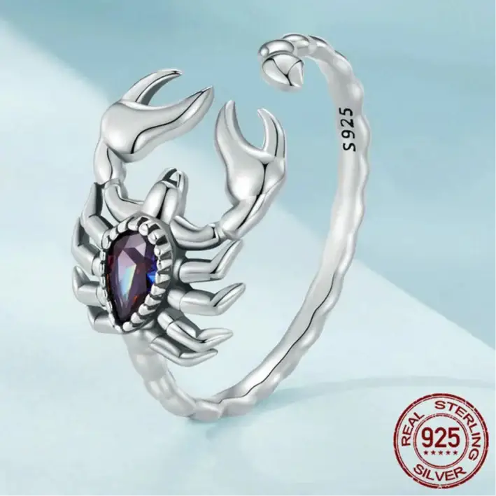 Bague Argent 925 Scorpion Diamant – Image 7